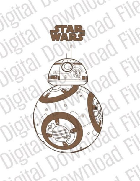 Vector Graphic DD570 Star Wars BB-8 Droid DIGITAL DOWNLOAD | Etsy