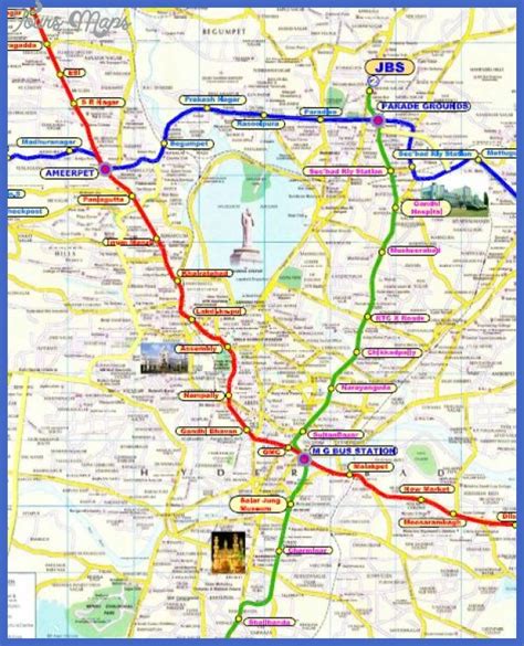 Hyderabad Metro Map - Map - Travel - Holiday - Vacations