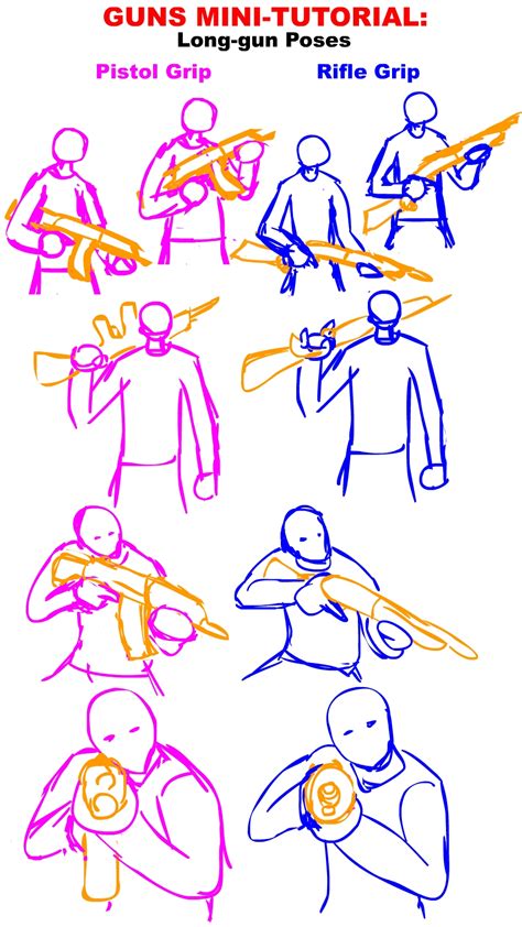 Guns Tutorial: Long gun Poses by PhiTuS on DeviantArt