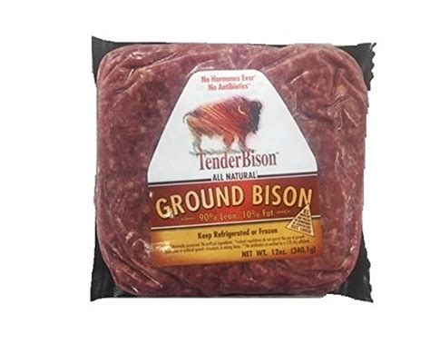 Ground Bison 90% Lean 16 oz (12 count) - Bison Meat Products - TenderBison