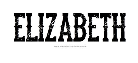 Elizabeth Name Tattoo Designs