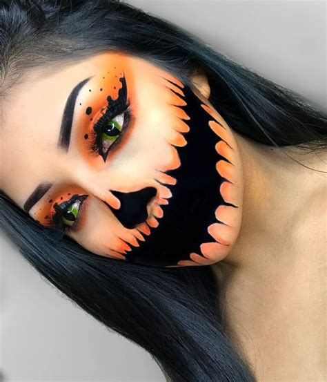 Creepy Pumpkin Halloween Makeup | Halloween makeup diy, Creepy halloween makeup, Cool halloween ...