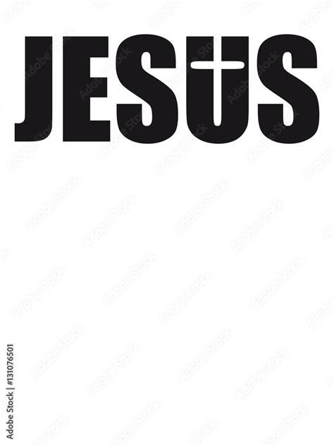 Text font jesus christ cool design cross logo king Stock Illustration ...