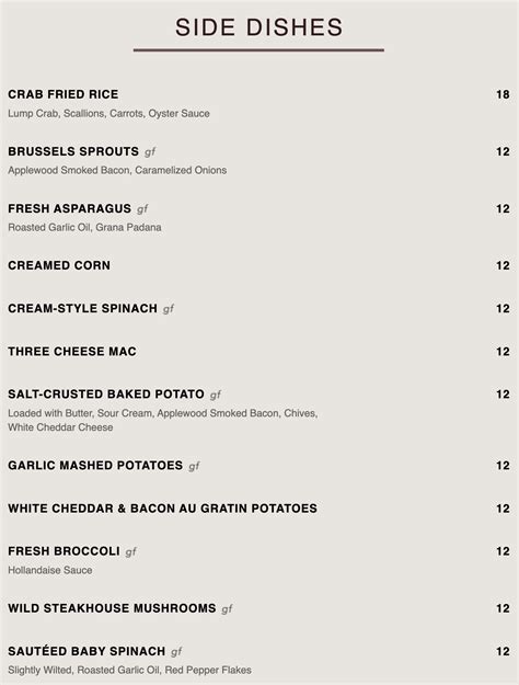 Sullivan's Steakhouse Tucson, AZ Menu (Updated: July 2024)