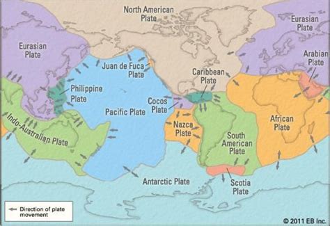 Map of Earth's Tectonic Plates