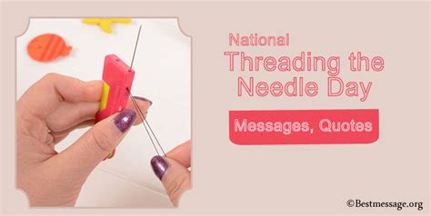 Thread The Needle Day Messages and Thread Quotes