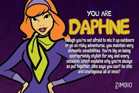 I took Zimbio's 'Scooby-Doo' character quiz, and I'm Daphne! Who are ...