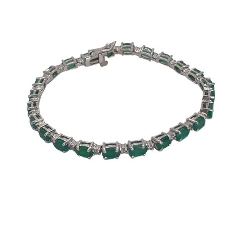 Emerald and Diamond Bracelet - The Jewelry Stop Of Charlotte