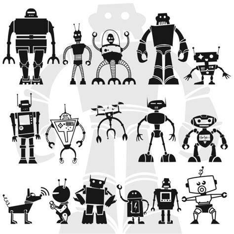 Silhouette Of The Robot Illustrations, Royalty-Free Vector Graphics & Clip Art - iStock