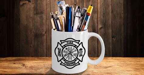 Firefighter Fireman Coffee Mug Custom Made White Ceramic | Etsy