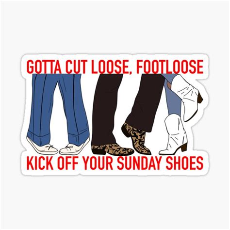 "Footloose -1984" Sticker for Sale by L-Designz | Redbubble