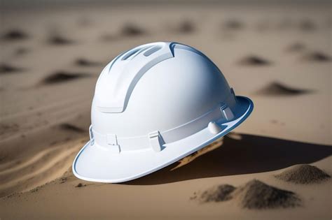 Premium Photo | White construction helmet