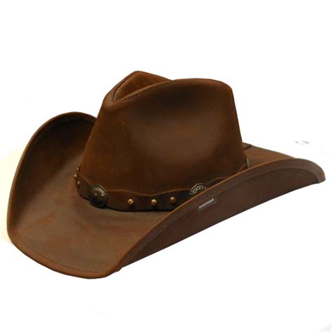 Stetson Roxbury Brown Leather Cowboy Hat