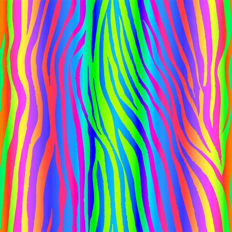 Neon Rainbow Zebra Stripes 12x12 Patterned Vinyl Sheet - iCraftVinyl