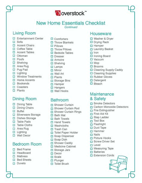 Pin by Selina Tineo on Planning | New home essentials, New home checklist, New home essentials ...