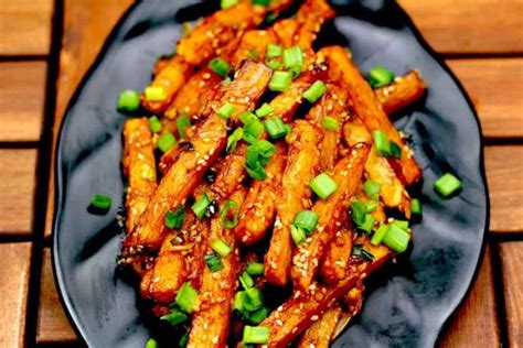 honey chilli potato recipe | honey glazed potato – Yum Curry