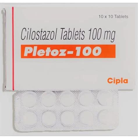 Pletoz - Cilostazol Tablets, 10 X 10, Rs 200 /strip, Nailesh Desai ...