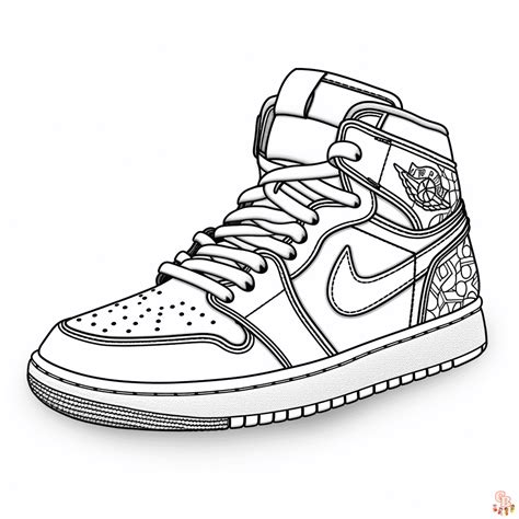 Jordans Shoes Coloring Pages Printable 2 Jordan Coloring