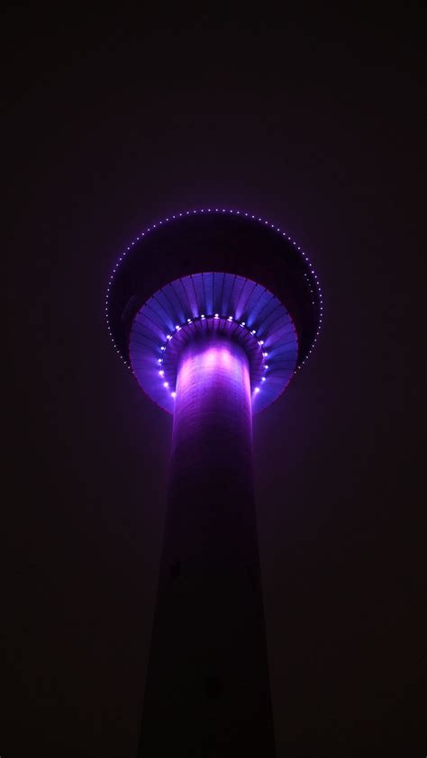 Download wallpaper 1440x2560 tower, building, architecture, backlight, purple, dark qhd samsung ...