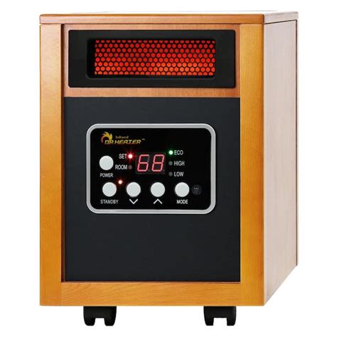 Dr. Infrared Heater 1500-Watt Infrared Quartz Cabinet Indoor Electric Space Heater with ...