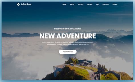 Travel Bootstrap Template Free Download - Printable Templates