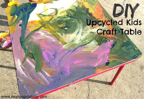 DIY Upcycled Kid's Craft Table - Mom and Pop Culture | Crafts for kids, Kids craft tables, Crafts