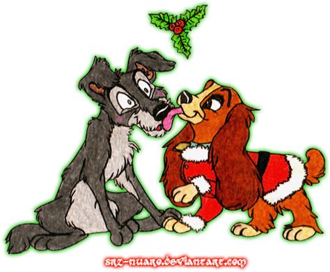 Christmas Doggies: Lady and the Tramp. by CathyNoire on DeviantArt