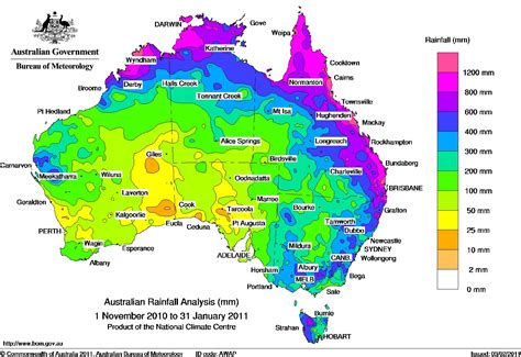 Rain map Melbourne - Melbourne rain map (Australia)