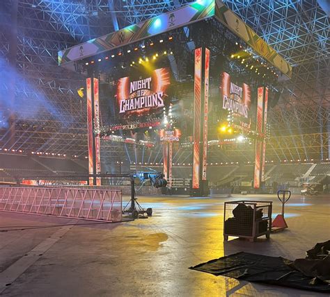 First Look at the WWE Night of Champions Set Inside the Jeddah SuperDome