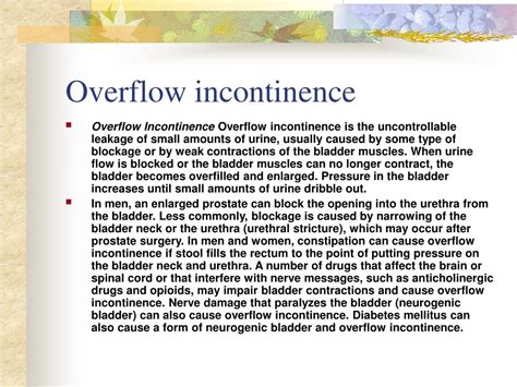 PPT - Urinary Incontinence PowerPoint Presentation - ID:782255