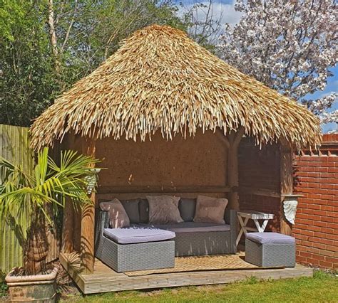 Thatch Tile – Palm Leaf Artificial/ Synthetic. Direct replacement & DIY fitting, gazebo, tiki ...