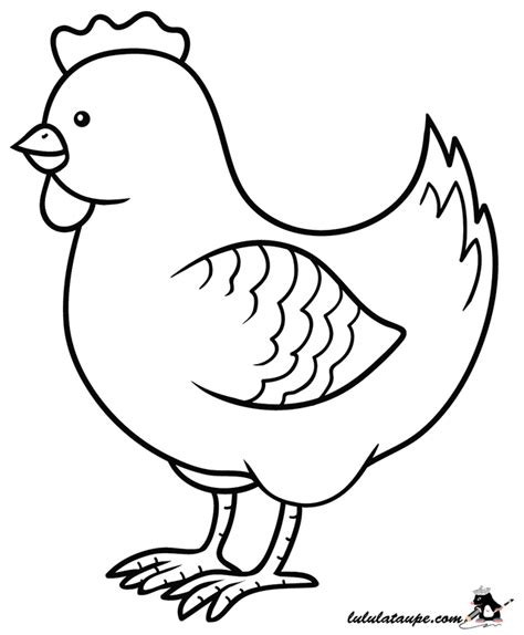 Coloriage, Une Poule - Lulu La Taupe, Jeux Gratuits Pour intérieur ...