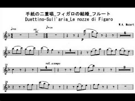 MWOFL Duettino Sull'aria Le nozze di Figaro Mozart 手紙の二重唱伴奏 - YouTube