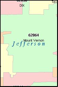 JEFFERSON County, Illinois Digital ZIP Code Map