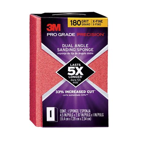 3M Pro Grade Precision 2-7/8 in. x 4-1/2 in. x 1 in. 180 Grit X-Fine ...