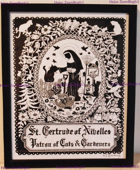 St. Gertrude of Nivelles Patron Saint of Cats and those who | Etsy