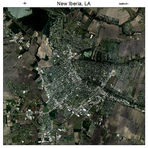 Aerial Photography Map of New Iberia, LA Louisiana