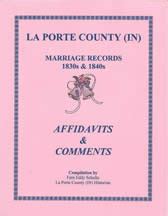 La Porte County (IN) Marriage Records (1830s & 1840s) - La Porte County ...