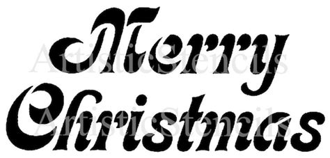 STENCIL Merry Christmas 10x4