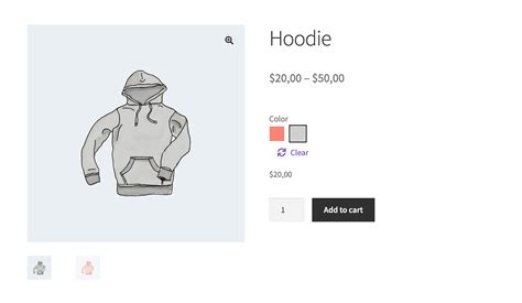 Variations with Color (or Size) Buttons in WooCommerce