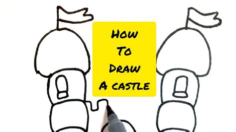 How to draw a castle in 2 point perspective - YouTube