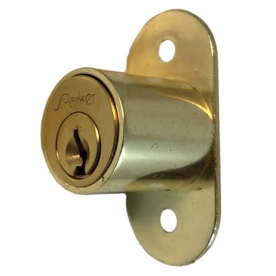 S. Parker 2290 Solid Brass Sliding Cabinet Door Push Locks