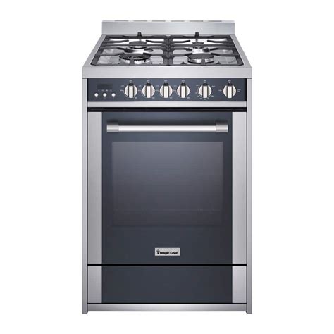 Magic Chef 24 in. 2.7 cu. ft. Gas Range with Convection in Stainless ...