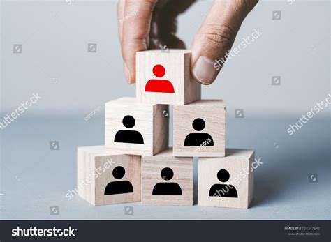 Gray Background Wooden Blocks People Silhouettes Stock Photo 1724347642 ...