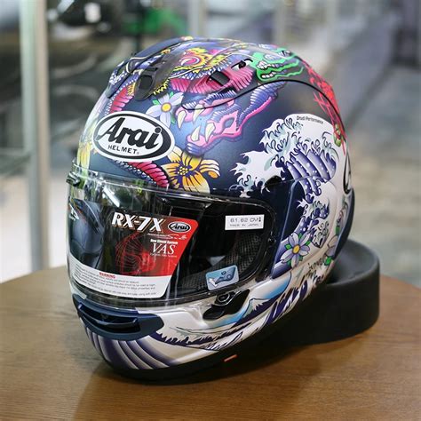 JAPAN Original ARAI RX7 Oriental Dragon Helmet Motorcycle Full Face SNELL Approved Casco Moto GP ...