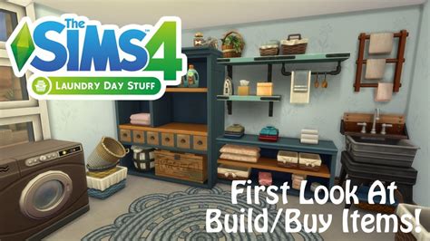 Sims 4 Laundry Day Stuff: FIRST LOOK AT BUILD/BUY ITEMS! - YouTube