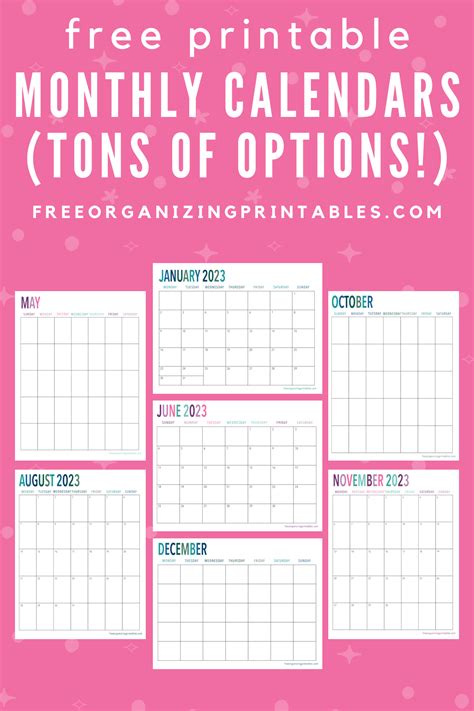 15+ Free Printable Calendars to Help Maximize Your Time