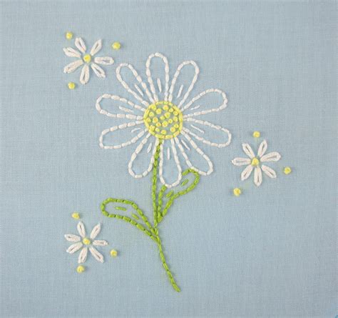 Daisy Hand Embroidery Pattern Daisy Embroidery Daisy Design - Etsy ...