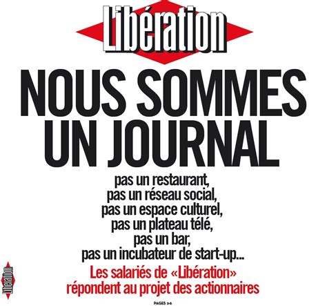 Libération : "Nous sommes un journal, pas un restaurant, pas..."