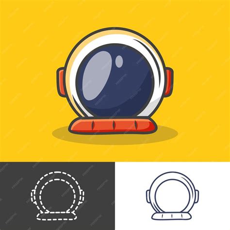 Premium Vector | Cool astronaut helmet vector design